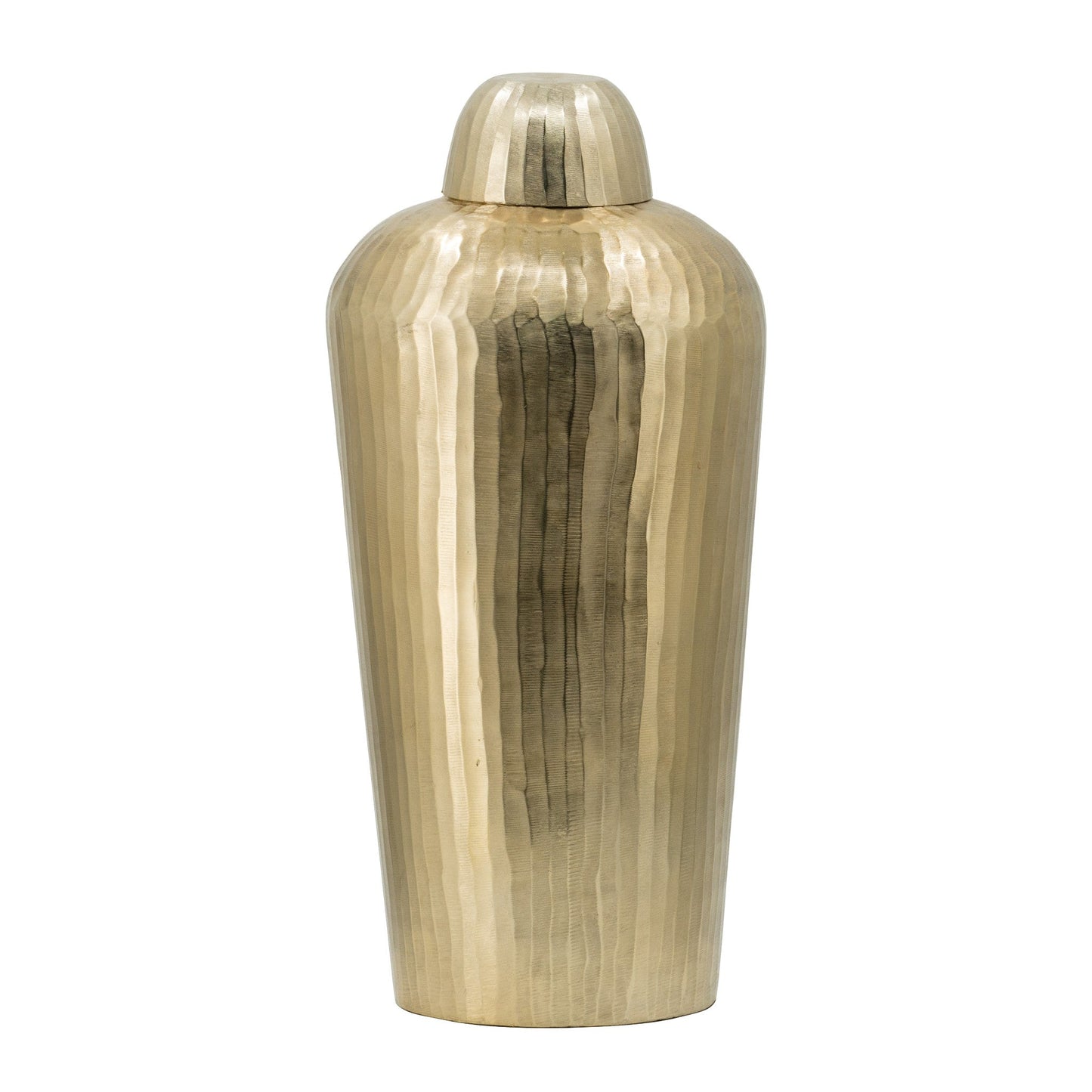 Vase aluminum with gold lid 45008