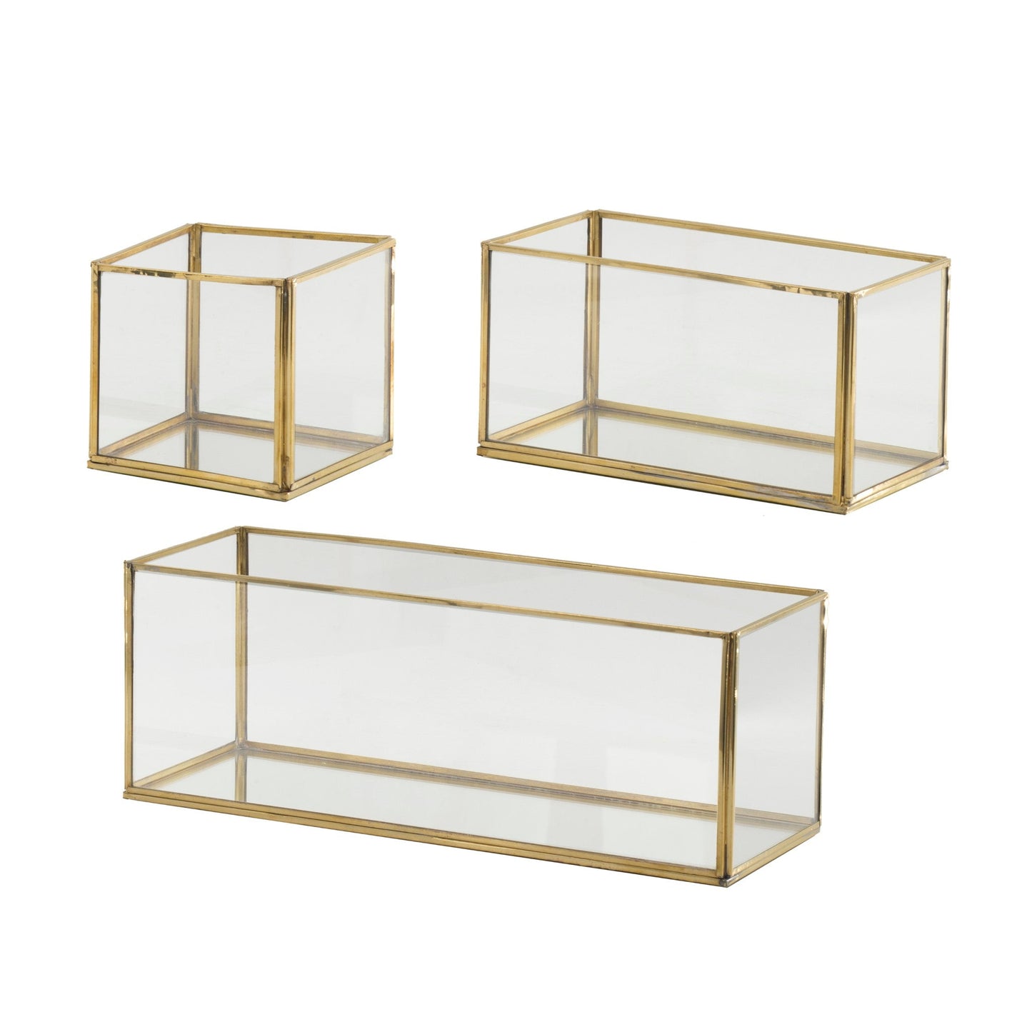 Glass Boxes 3 Pieces Small, Medium, and Large 79120