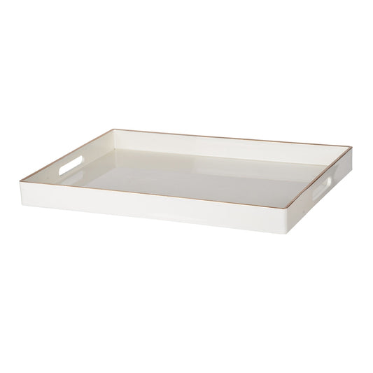 Maimosa Rectangular Serving Tray, White, 42543