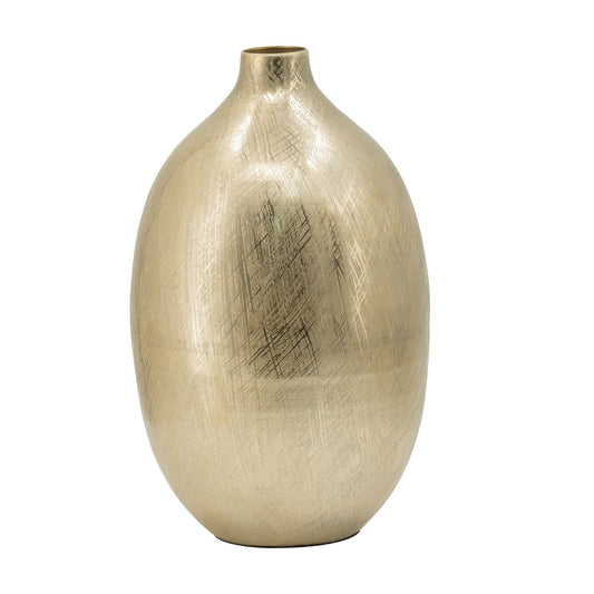 Aluminum vase with gold lines 45017