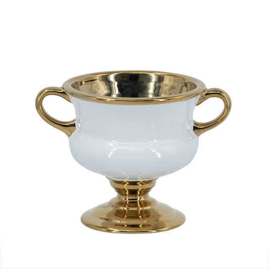 White and Gold Vase 61157