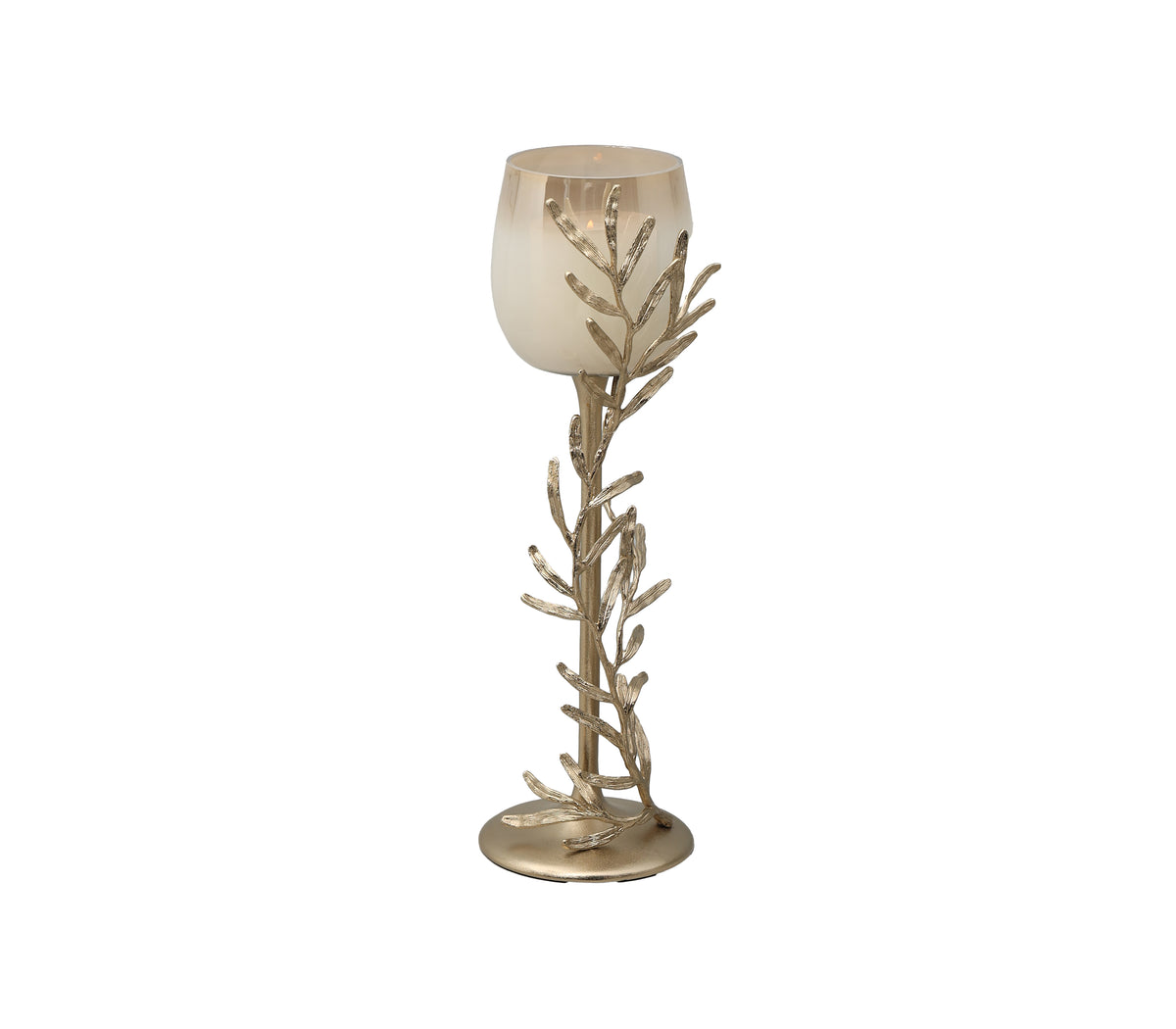 Large Glass Pillar Candle Holder