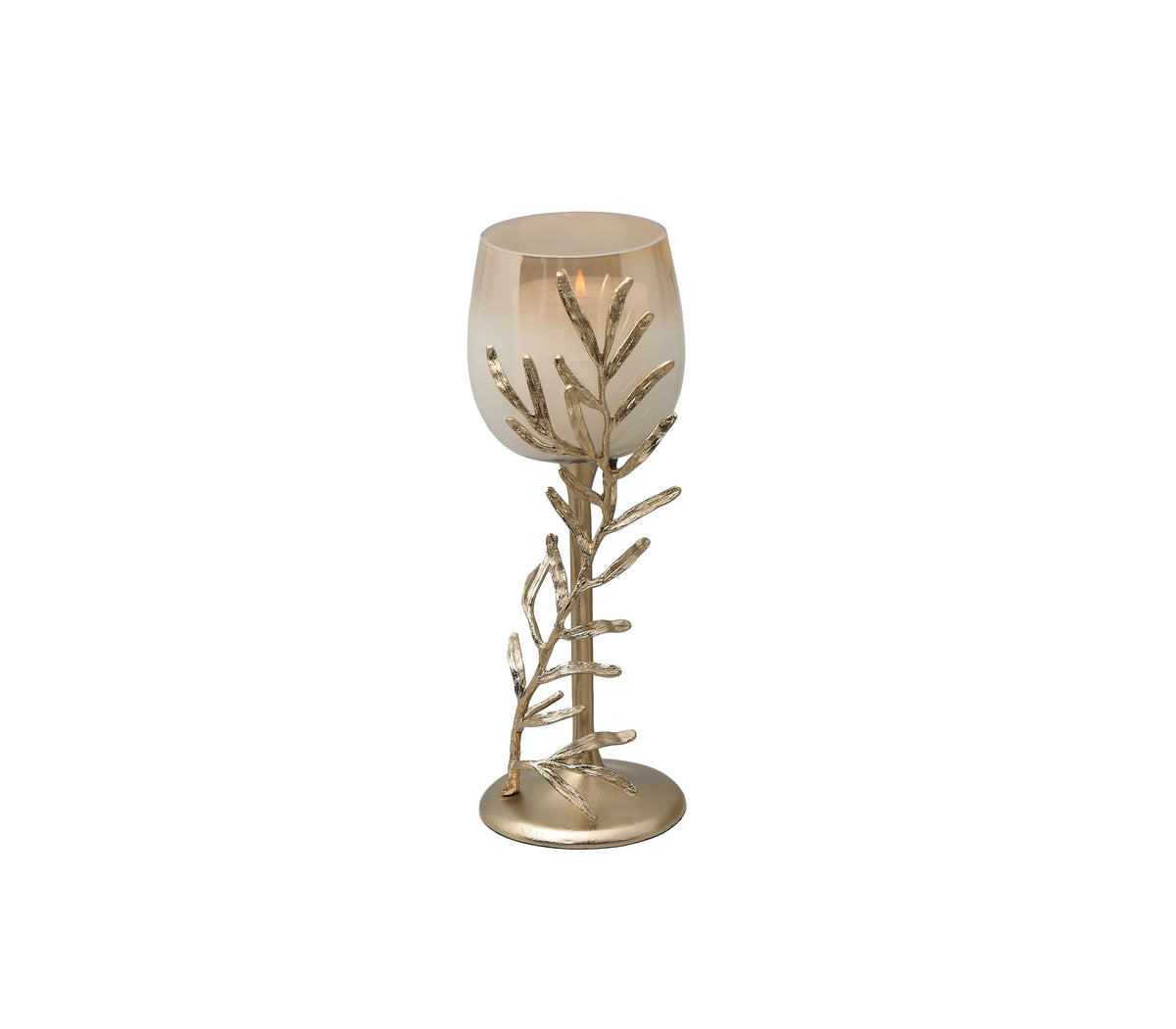 Small Glass Pillar Candle Holder