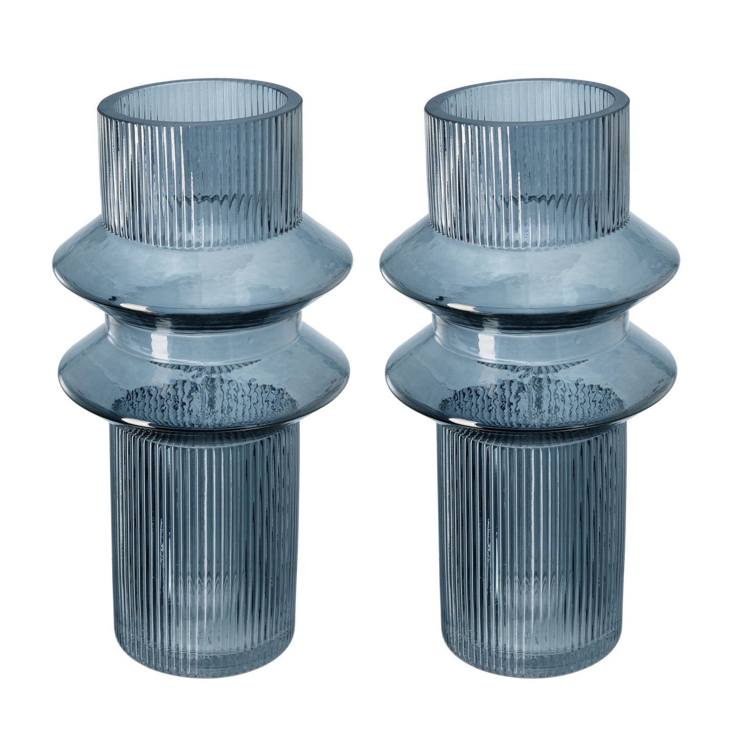 Glass Vase 2 Pcs Smoky 70469-LUSM-DS-SA