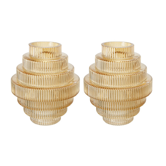 Vase 2 Pcs Amber 70475 -LUAM-DS-SA