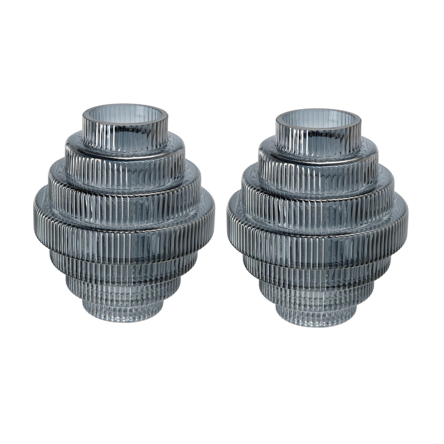 Vases 2 Pieces Smoky 70475-LUSM-DS-SA