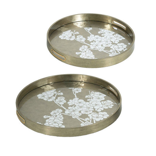 Serving tray 2 pieces circular 86746