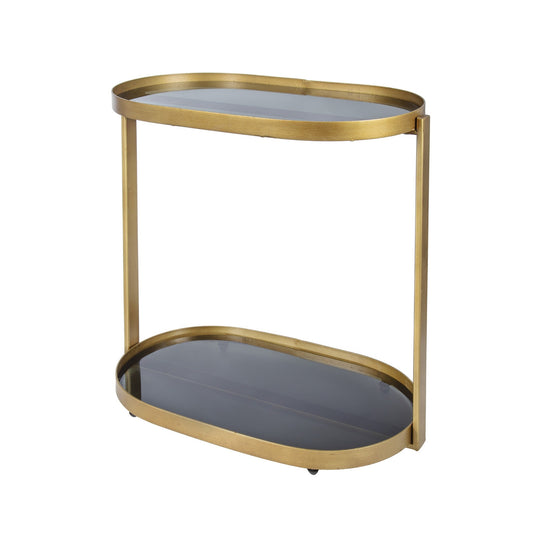 Black glass side table HJ941700